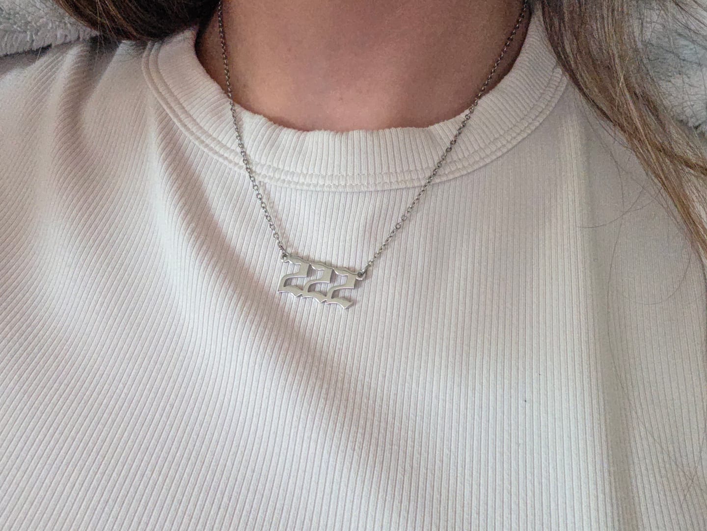 Customer photo review of Angel Number Necklace