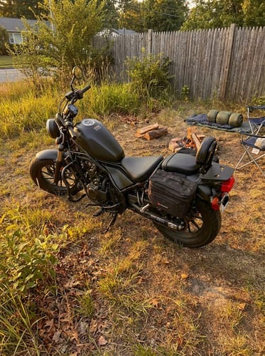 Customer photo review of 10L - Patriot Small Honda Rebel 500 Throw Over Saddlebags