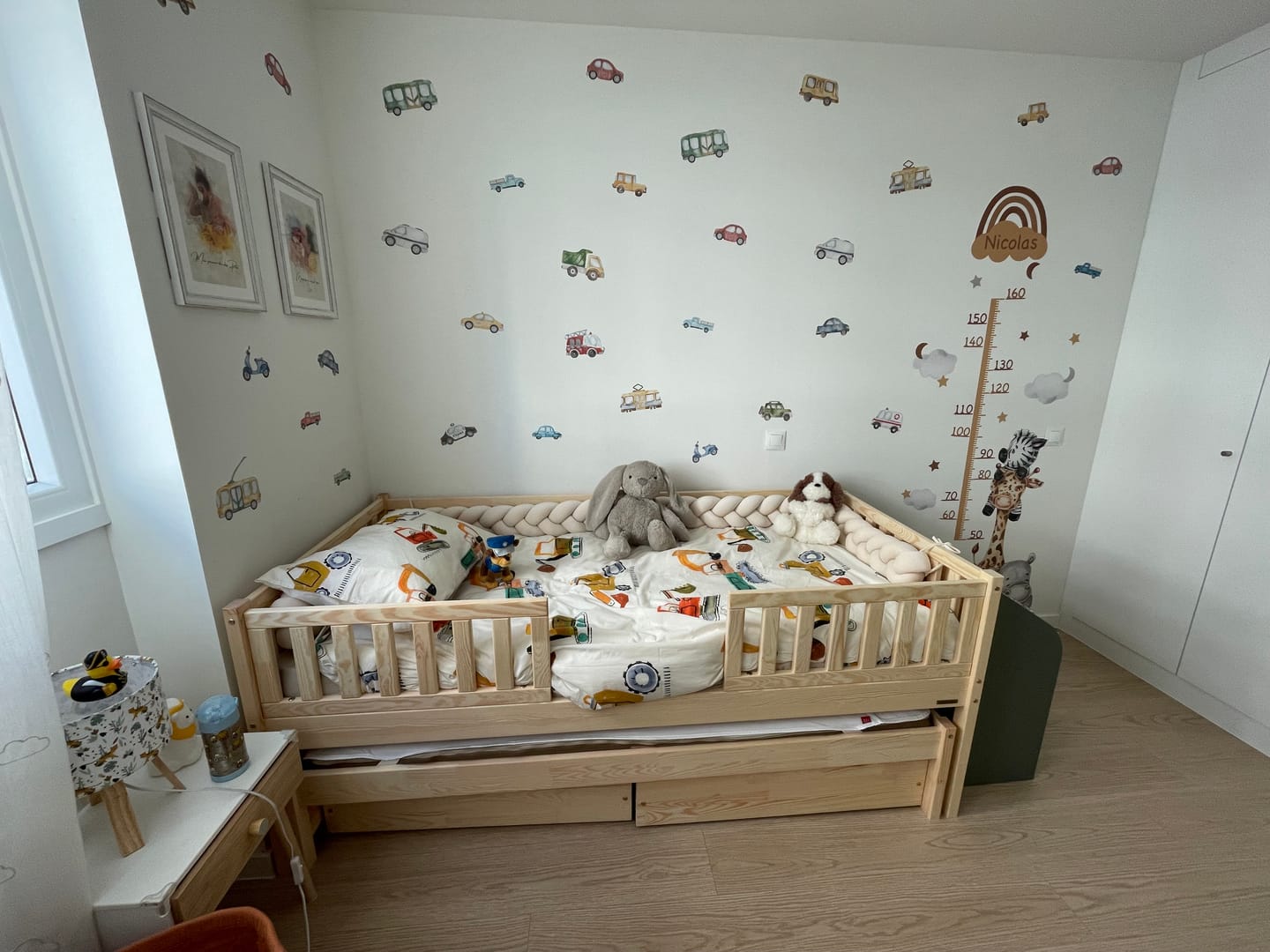 Customer photo review of Colorful Cars — Watercolor Nursery Wall Decal