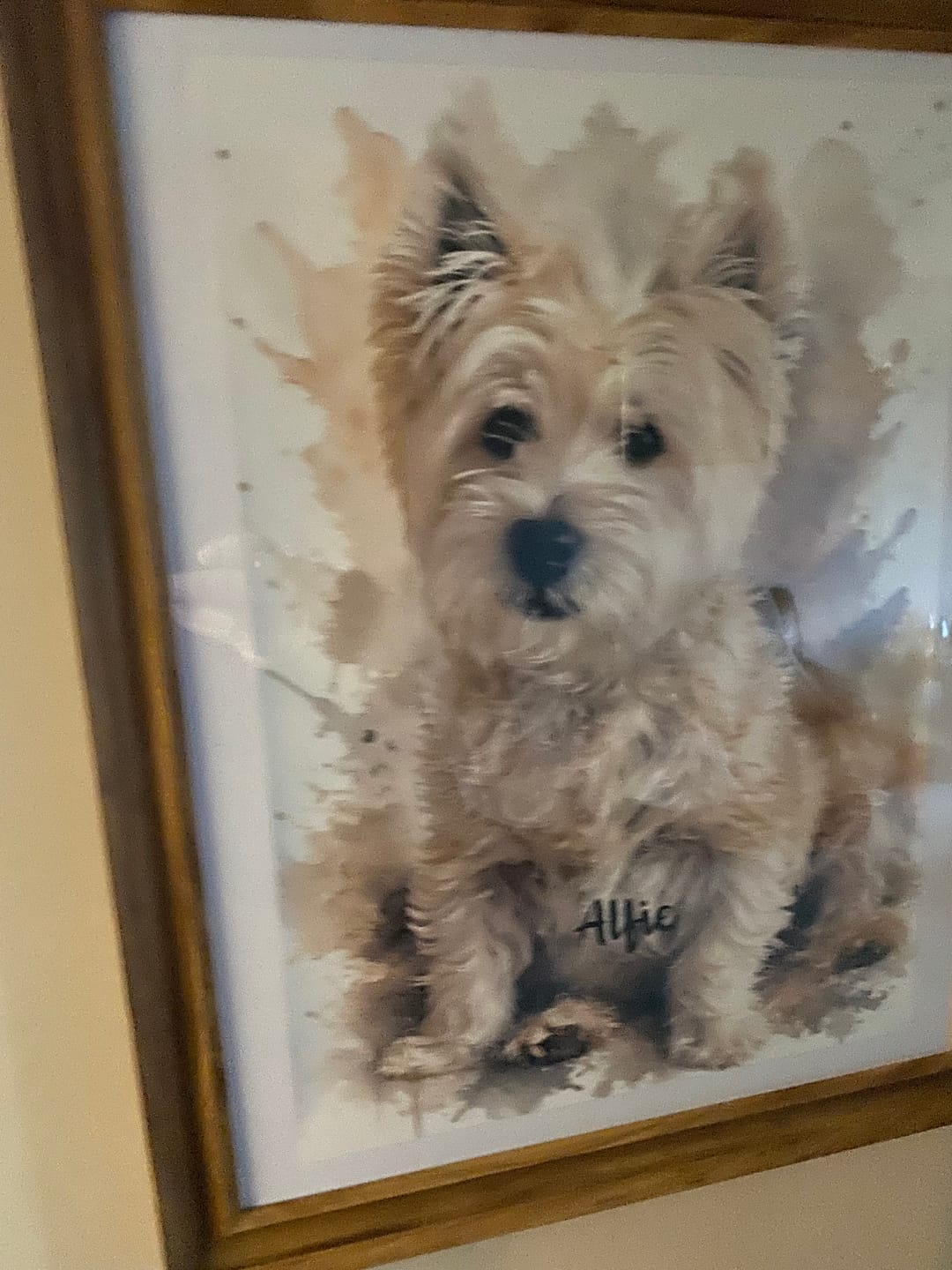 Customer photo review of Personalised Poster - Watercolour Realistic Portrait