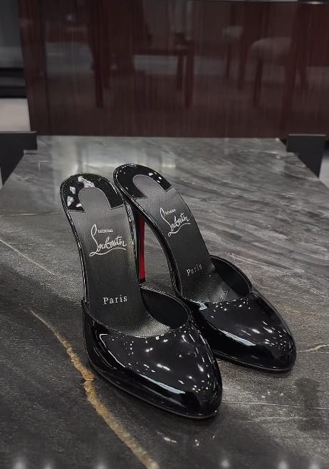 Customer photo review of Christian Louboutin 2026 Dolly Mule 100mm Patent Leather