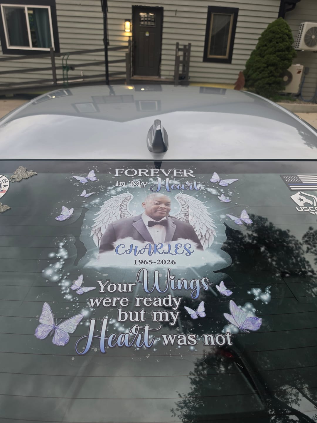 Customer photo review of Forever In My Heart - Personalized Decal