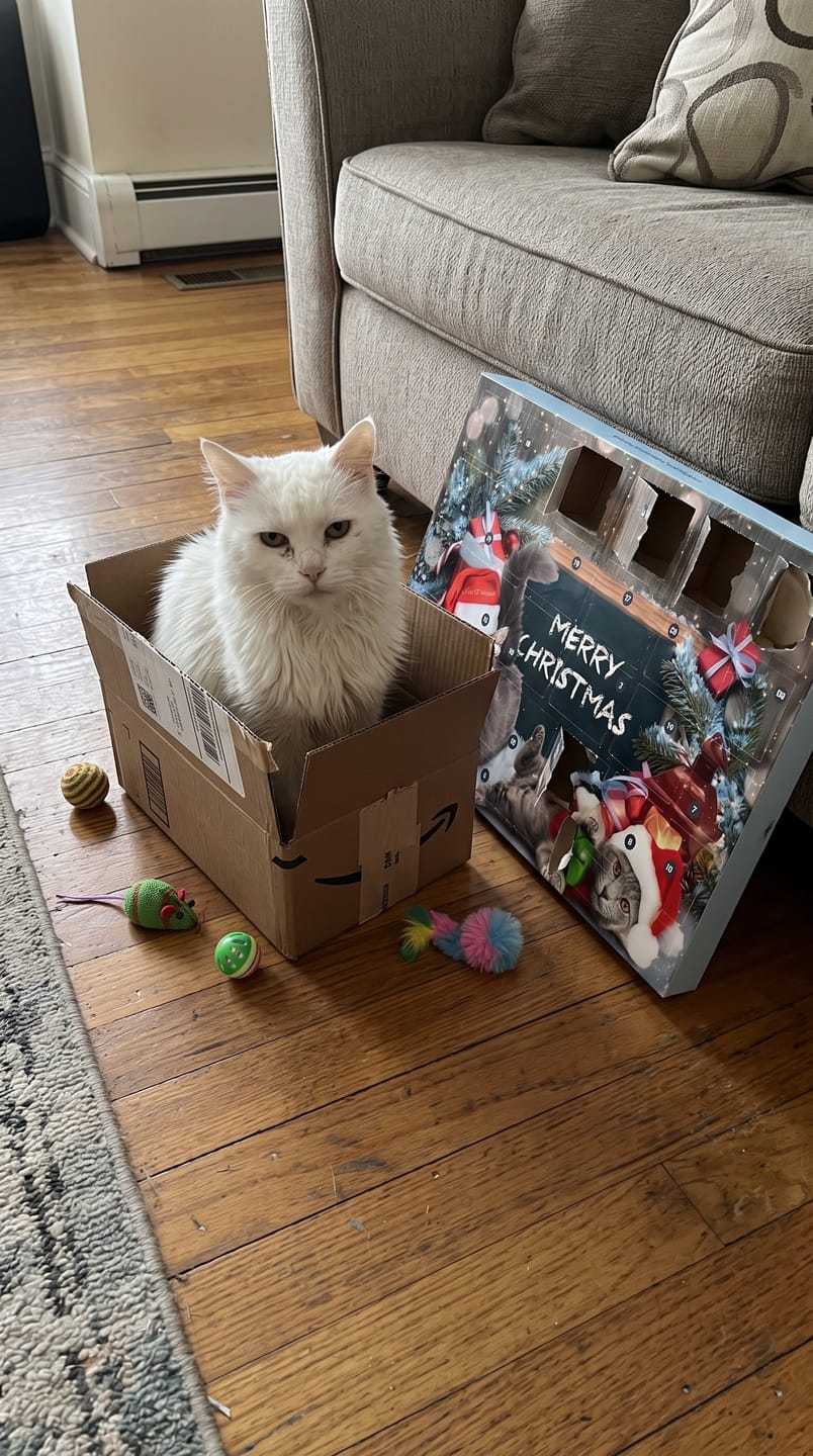 Customer photo review of Calendario de Adviento Para Gatos