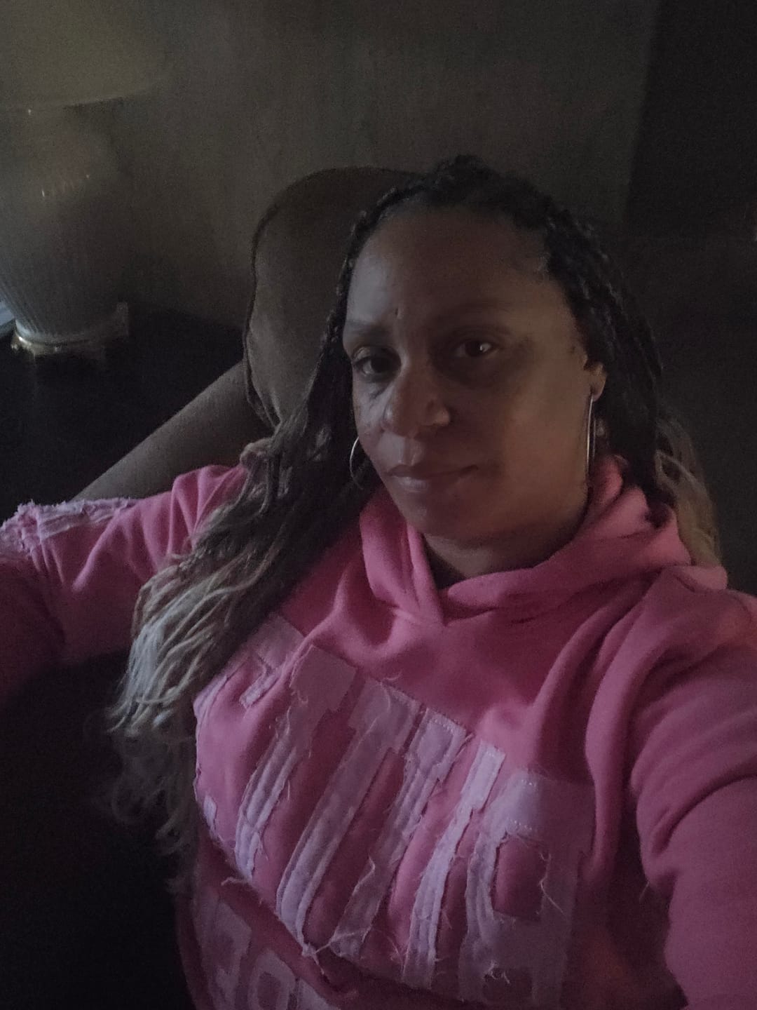 Customer photo review of Pink Legacy Hoodie – Believe Hope Fight Edition