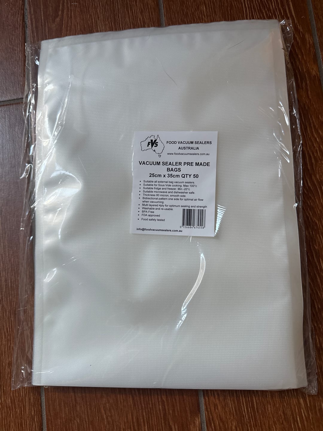 Customer photo review of Food Vacuum Sealer Bags