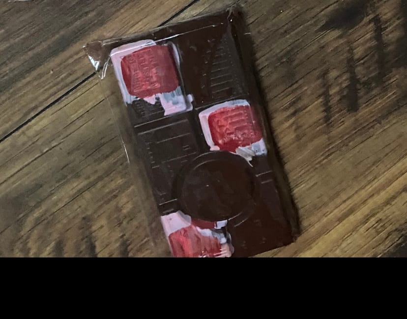 Customer photo review of Wonky Black Forest Gateau inspired chocolate bar 145g