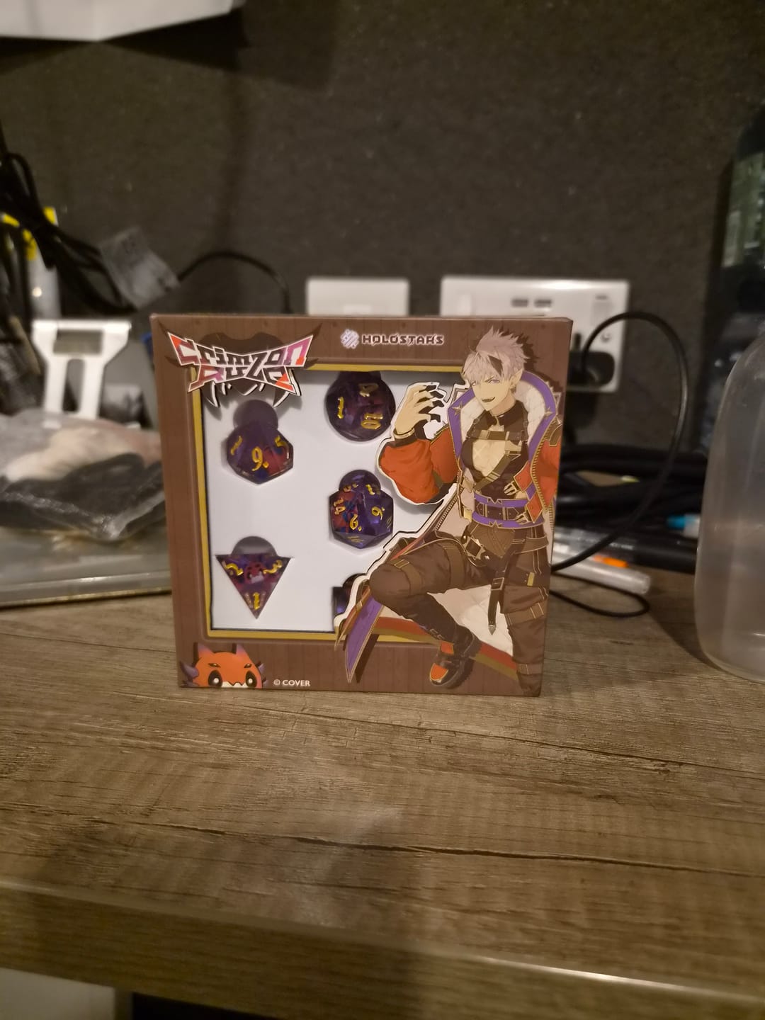Customer photo review of PRE-ORDER | Crimzon Ruze Sharp Edge Resin Dice Set | HOLOSTARS English x MMG Exclusive