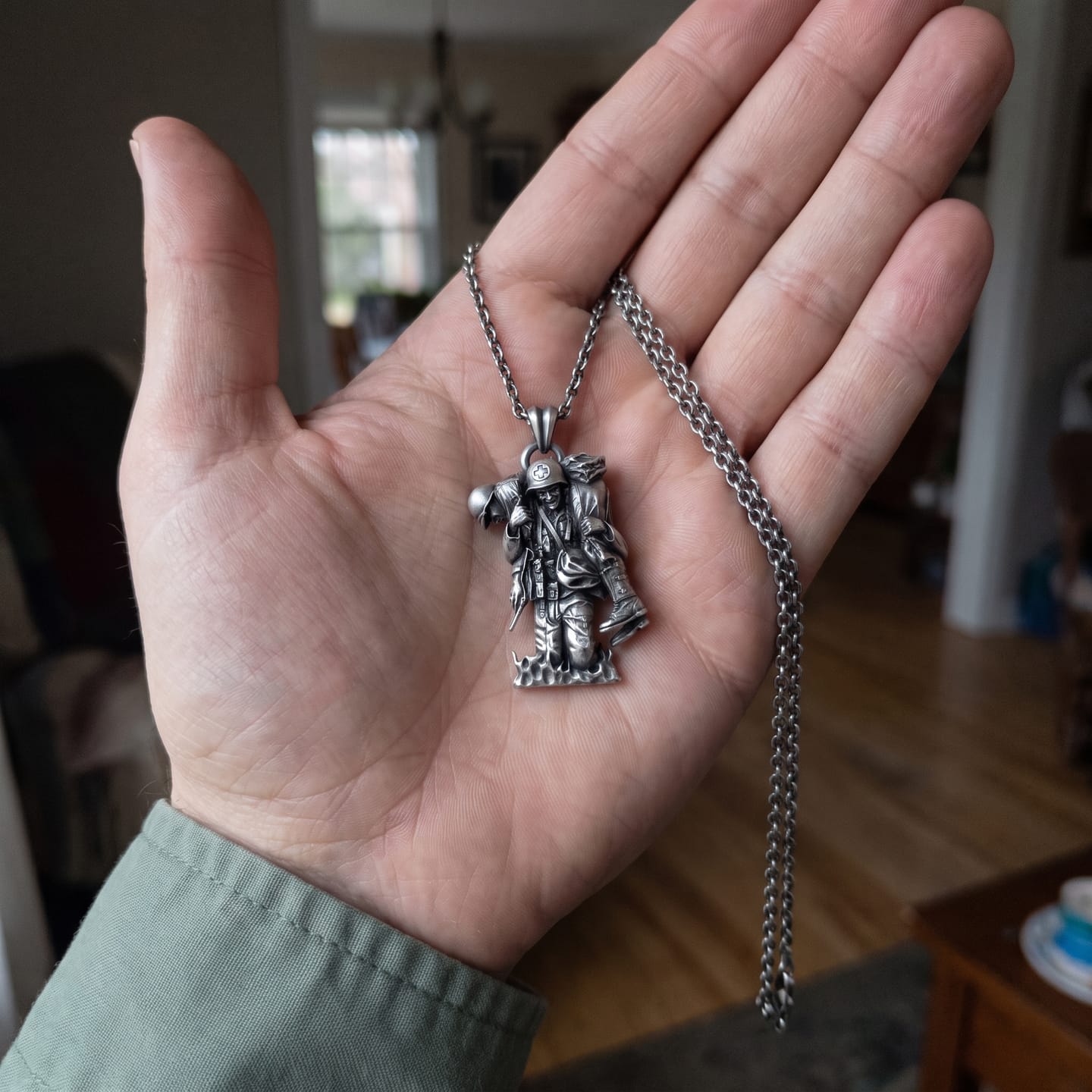 Customer photo review of Military Medic Pendant