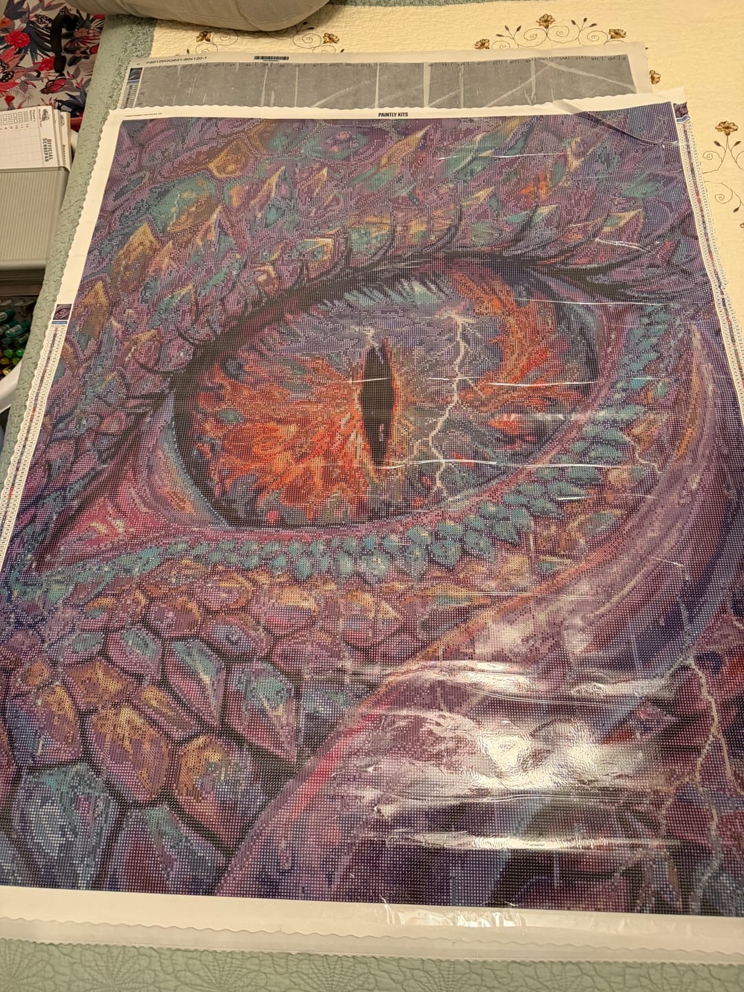 Customer photo review of The Dragon's Eye Opens (150 Color Diamond Painting)