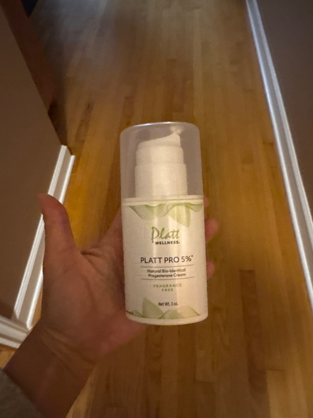 Customer photo review of Platt Pro 5% Progesterone Cream Fragrance Free