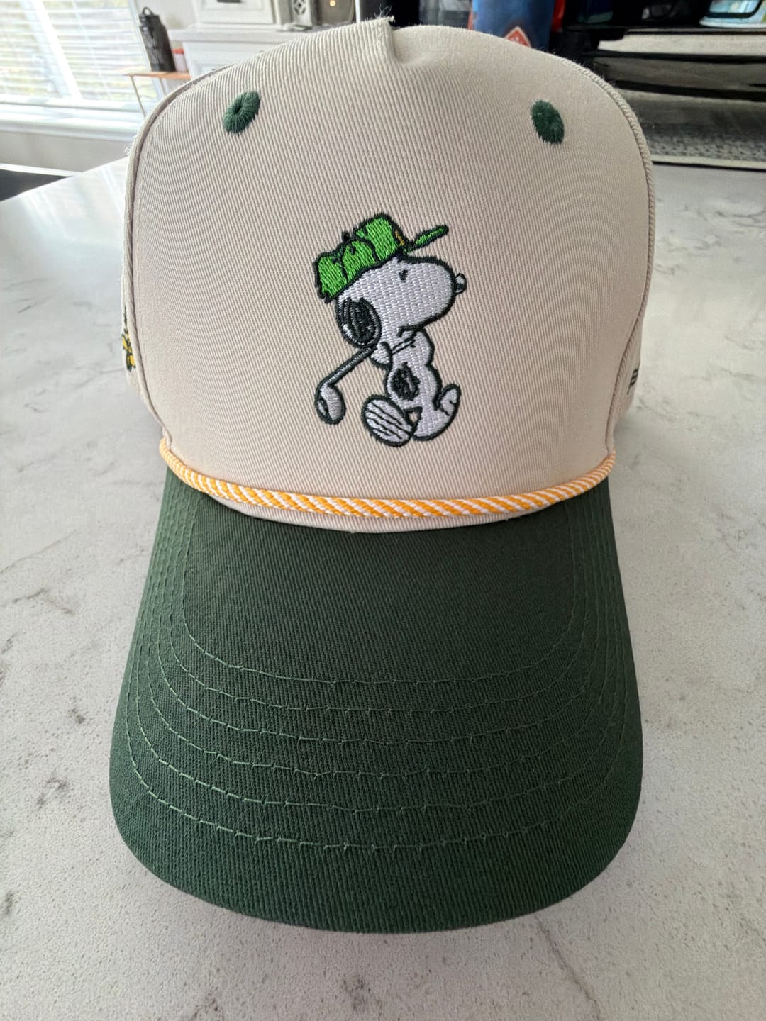 Customer photo review of Peanuts "Good Grief Golf" – 5-Panel Curved Brim Hat