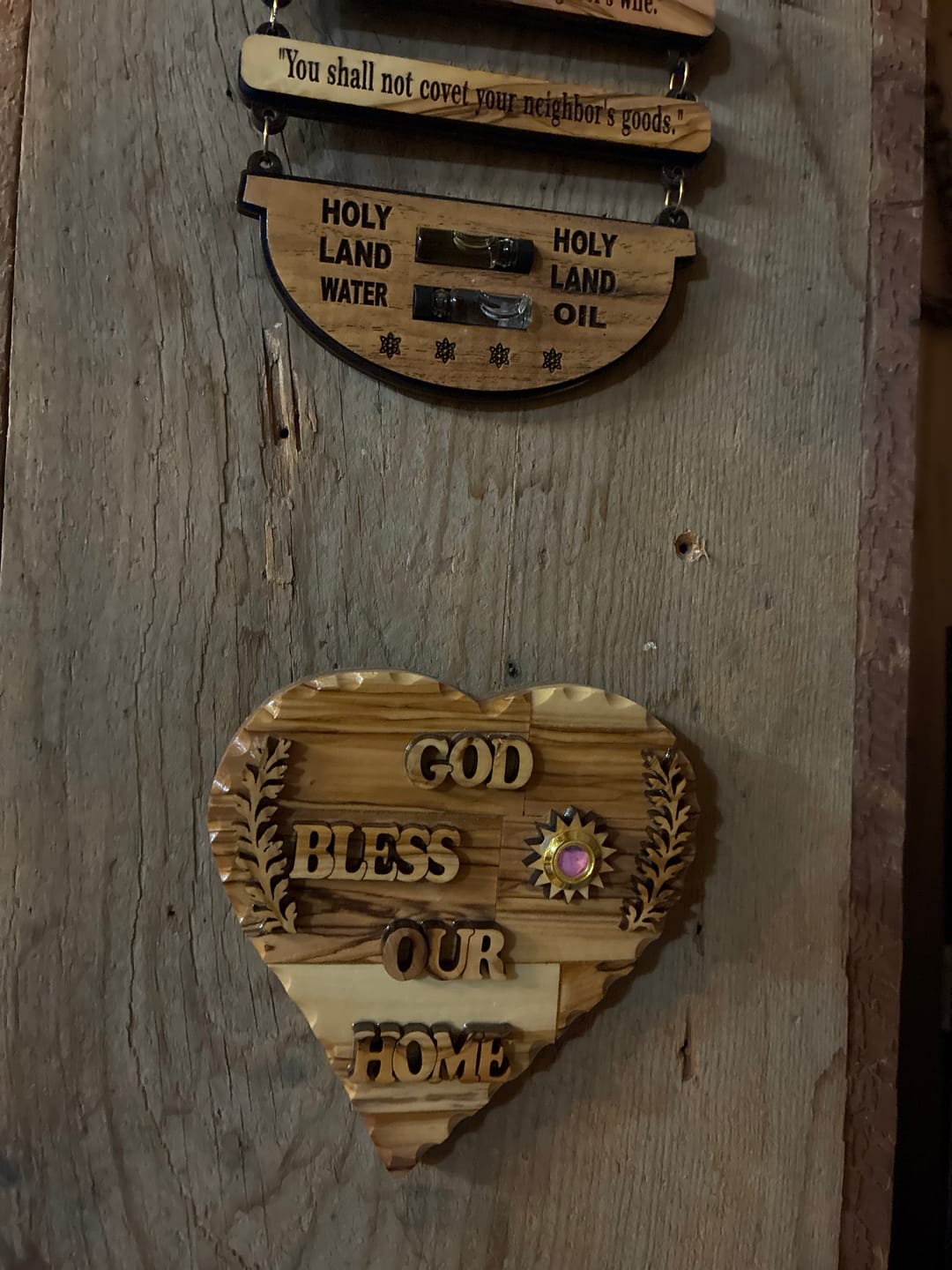 Customer photo review of Holy Land God Bless Our Home Heart Wall Plaque with Frankincense