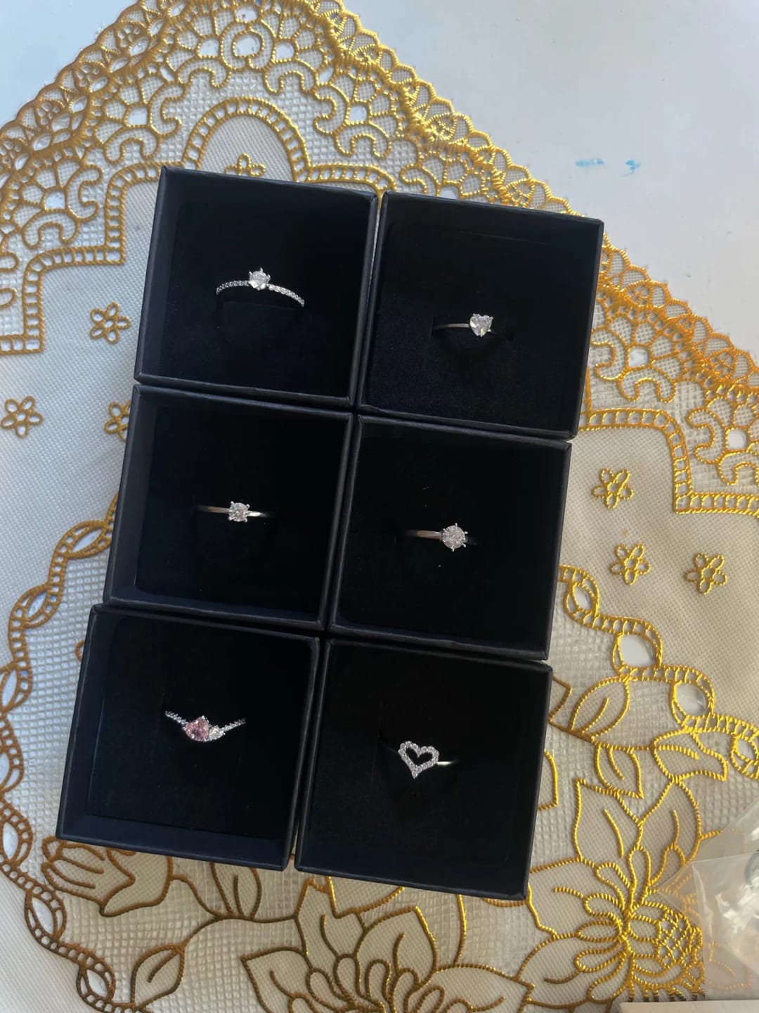 Customer photo review of Hollow Heart Zircon Ring