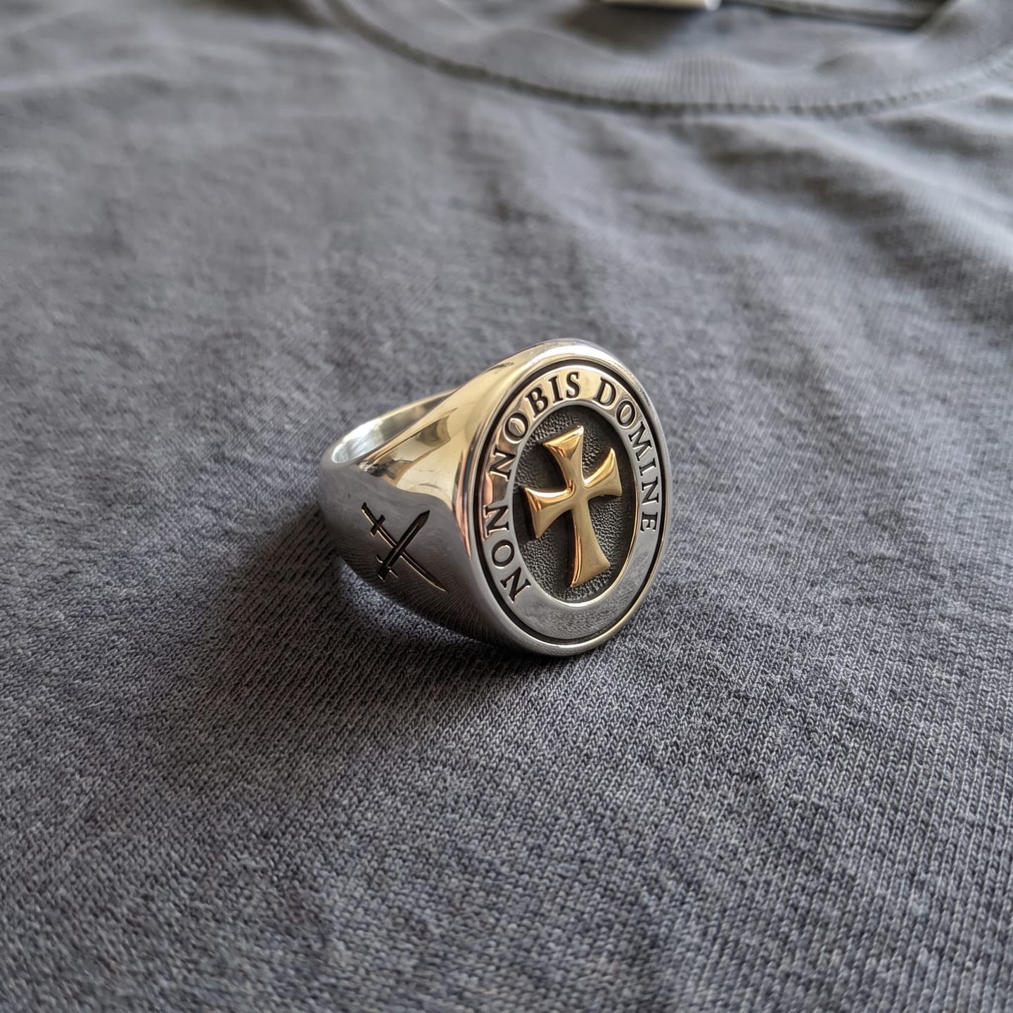 Customer photo review of Non Nobis Domine Templar Ring