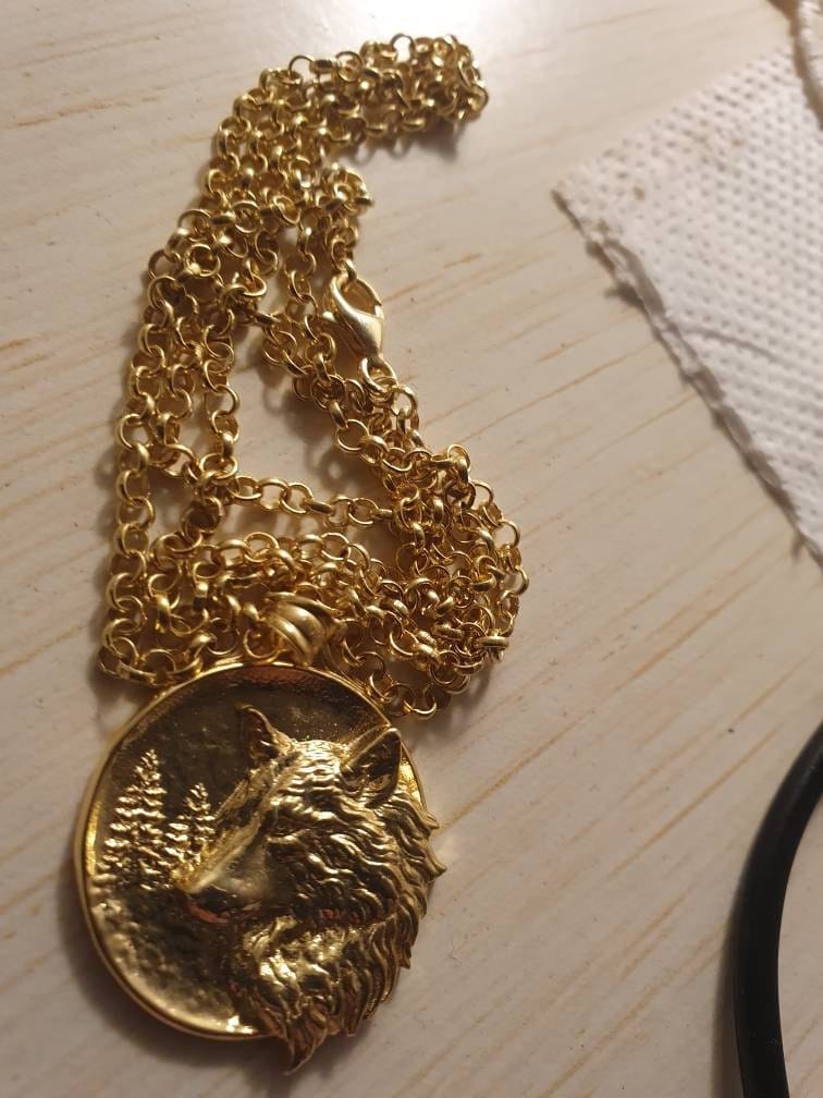 Customer photo review of Wolf Spirit Pendant
