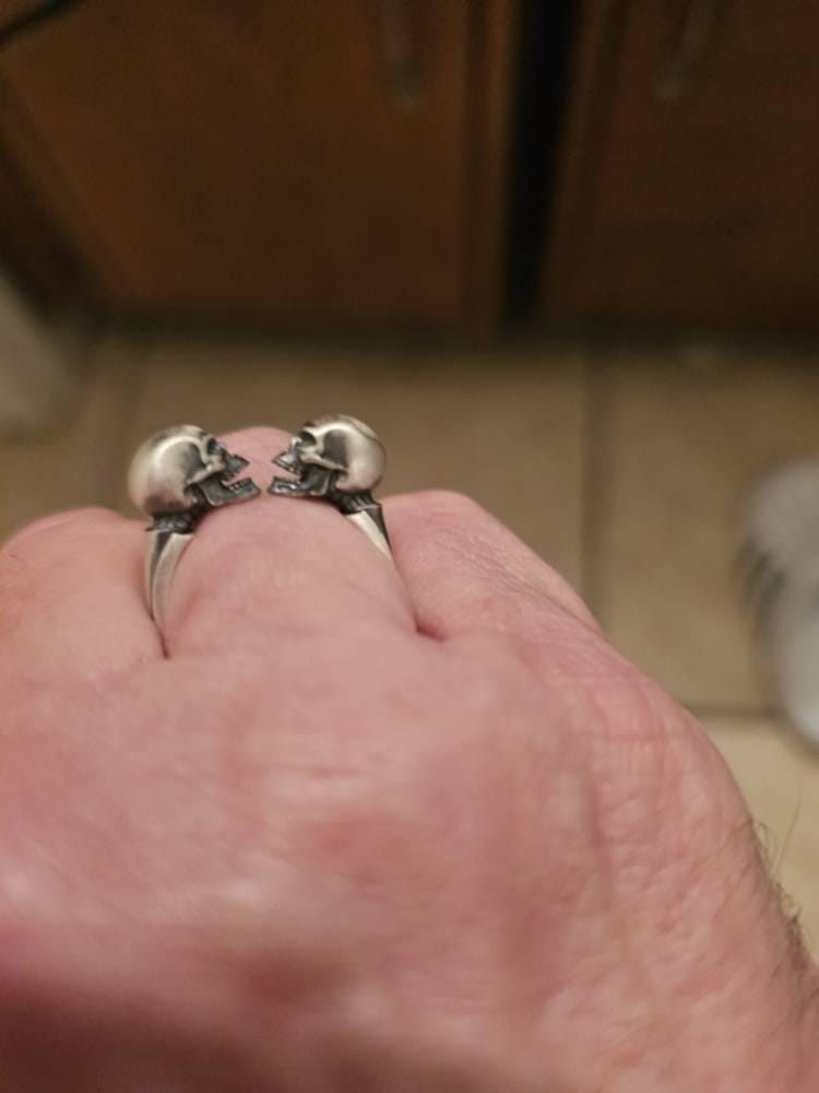 Customer photo review of Twin Skull Ring