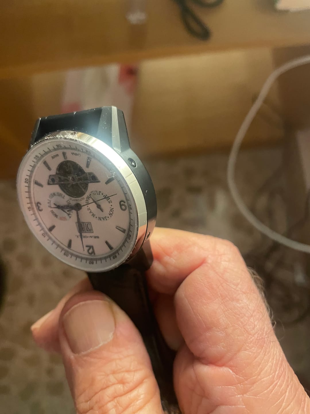 Customer photo review of Skeleton | Open Heart | Complete Calendar | Week Display | 43mm