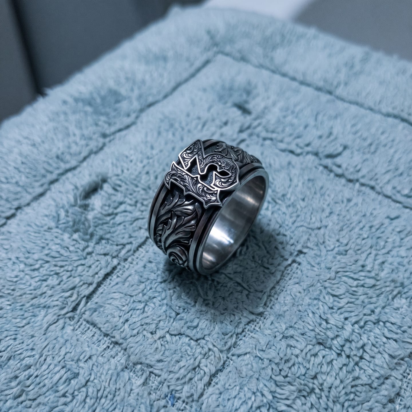 Customer photo review of Lucky 13 Scroll Ring