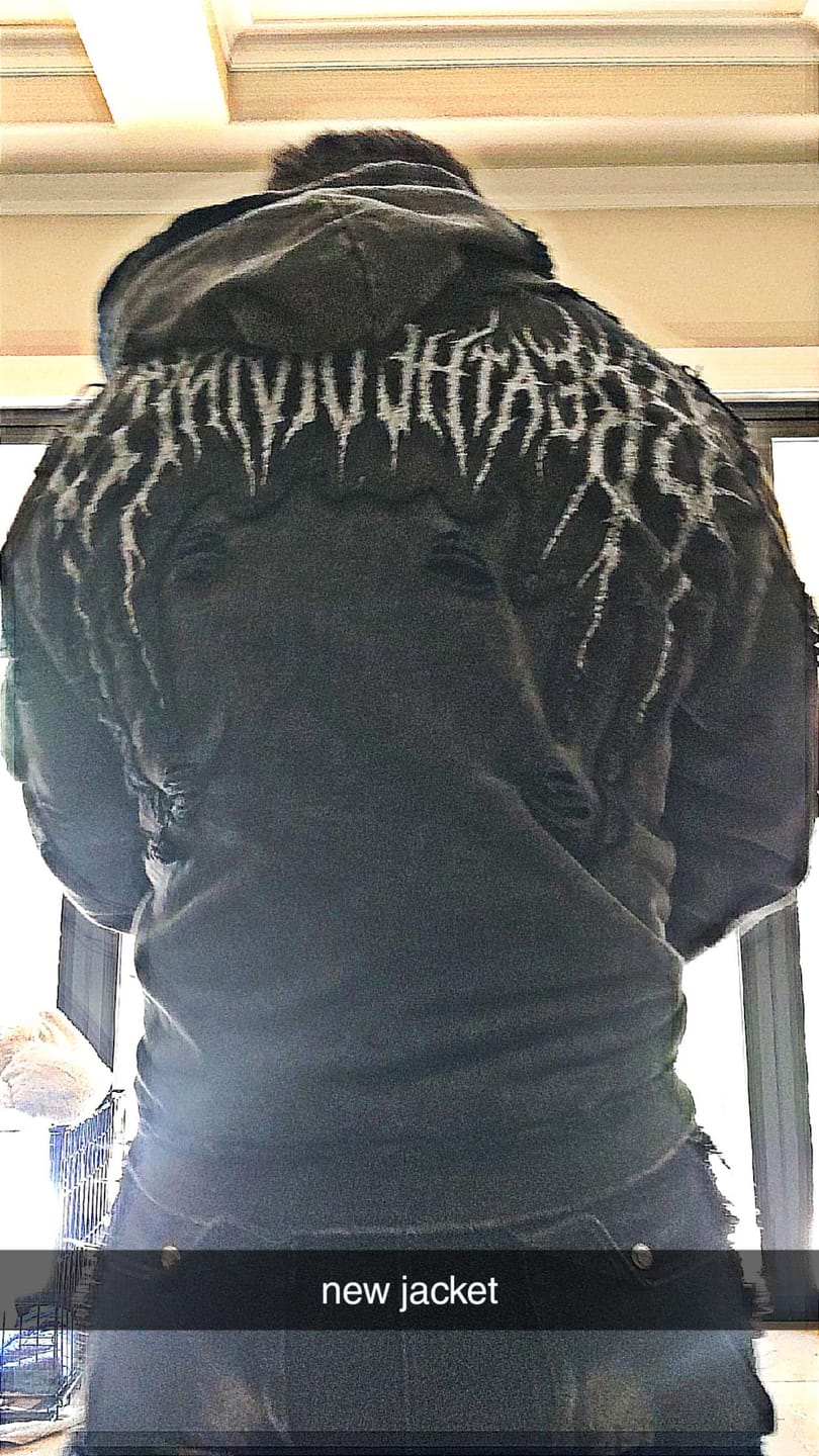 Customer photo review of Vindicator Tarnished Cargo Oversized Zip-up Hoodie [VINTAGE]