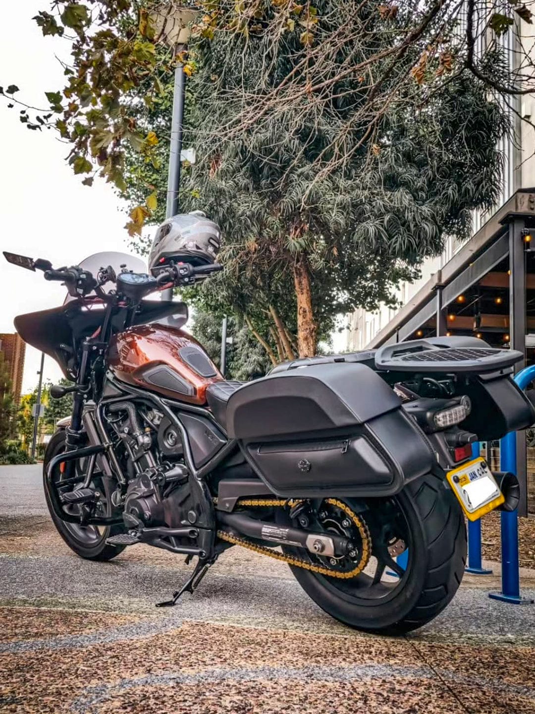 Customer photo review of 28L - Pantheon Medium Quick Mount Honda Rebel 1100 Motorcycle Saddlebags