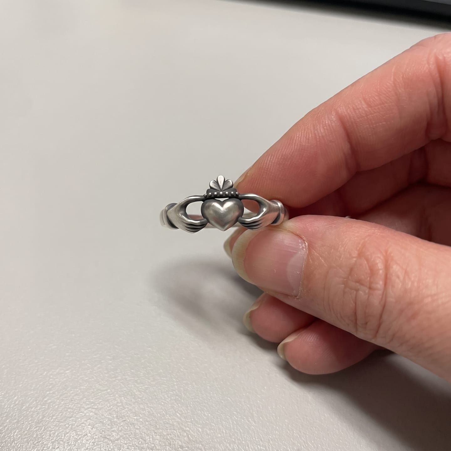 Customer photo review of Claddagh Heart Ring