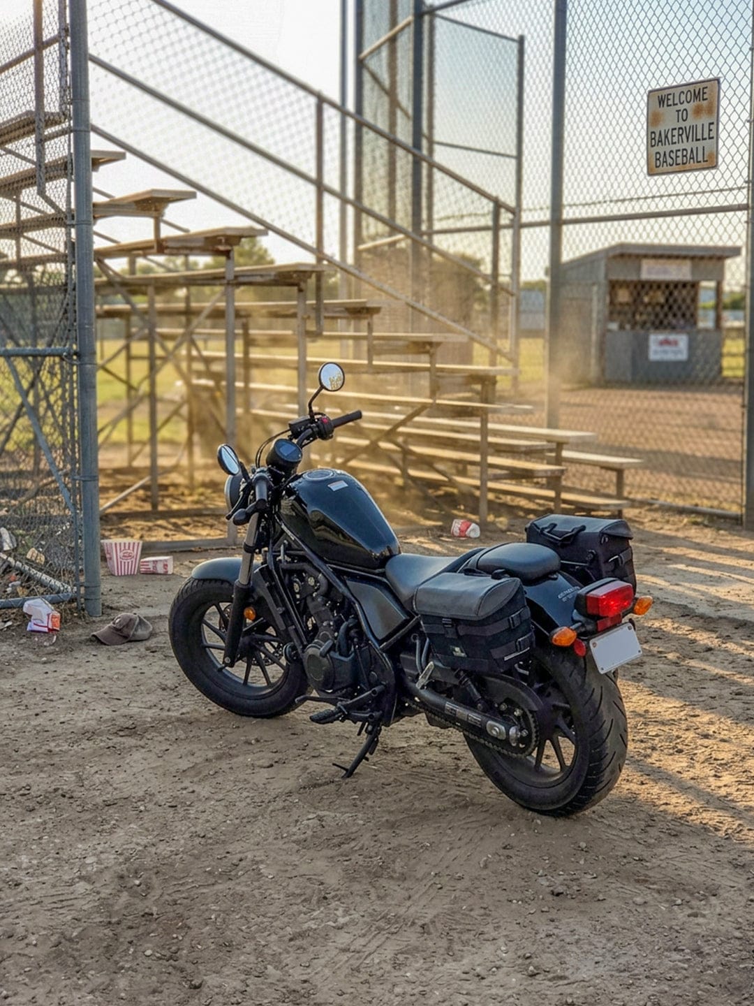 Customer photo review of 20L - Incognito Quick-Mount Small Honda Rebel 500 Saddlebags