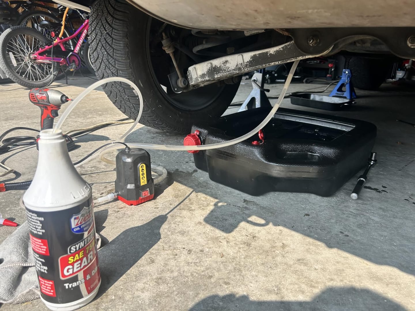 Customer photo review of DrainRunner™ Top-Side Oil Change Kit