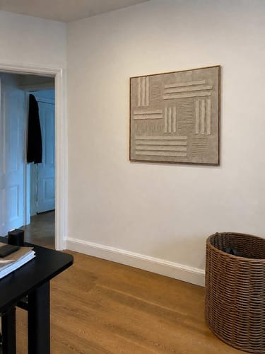 Customer photo review of A Woven Rhythm — Textured Wall Art
