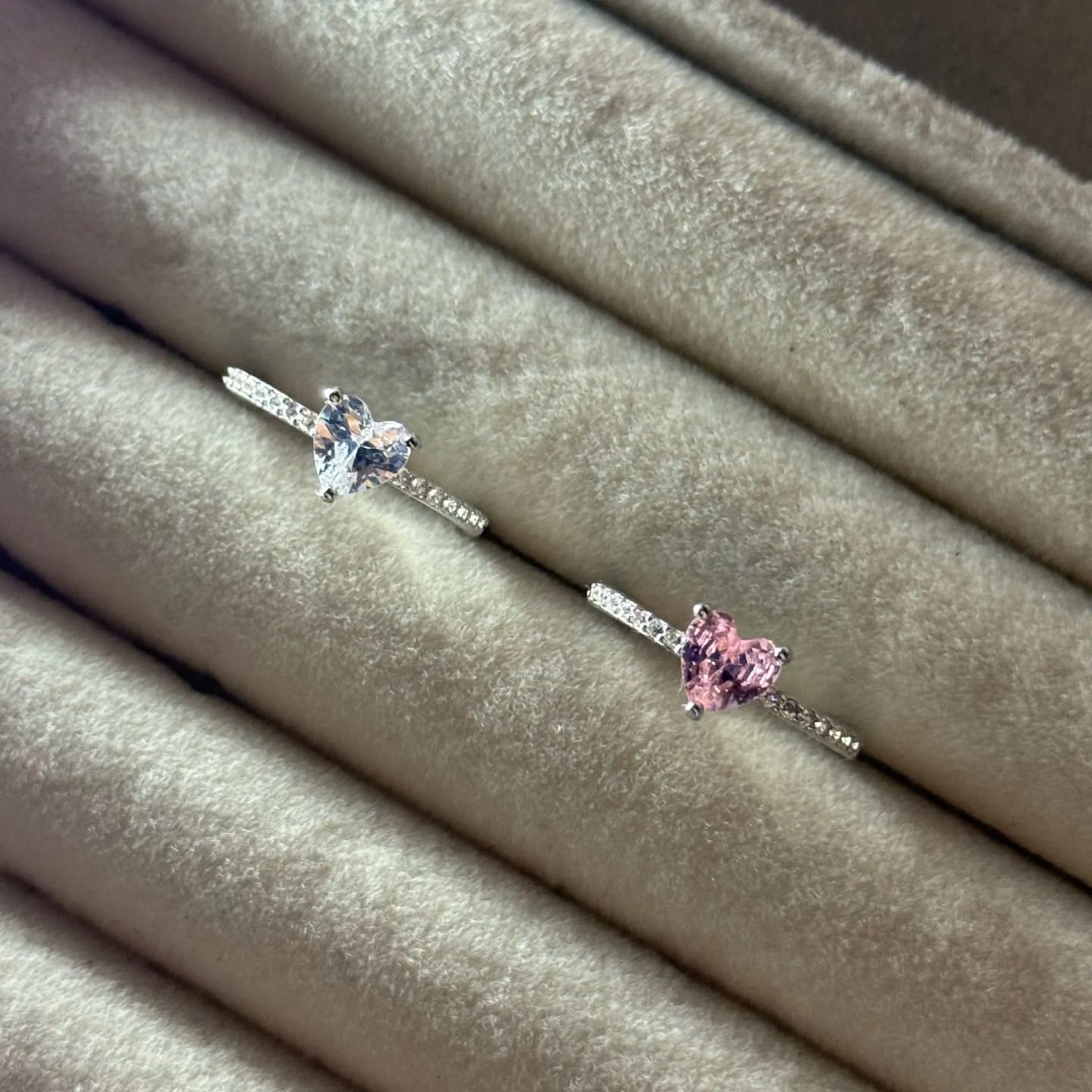 Customer photo review of Rosy Charm Heart Ring