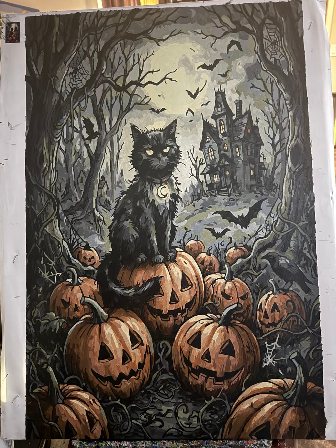 Customer photo review of Halloween Pumpkin Watch (Diamond Painting)