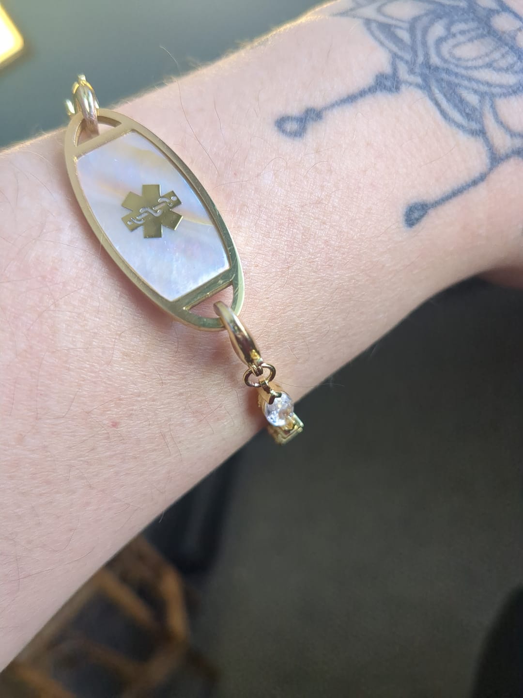 Customer photo review of Lumine Grace Women’s Medical ID Bracelet