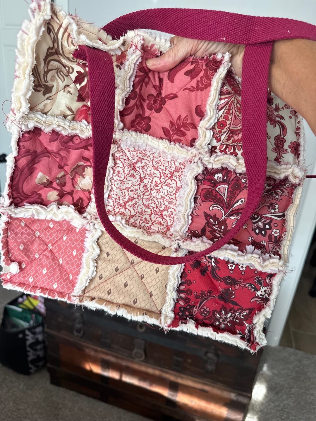 Customer photo review of True Fabrics - En Rouge - Fabric by the yard