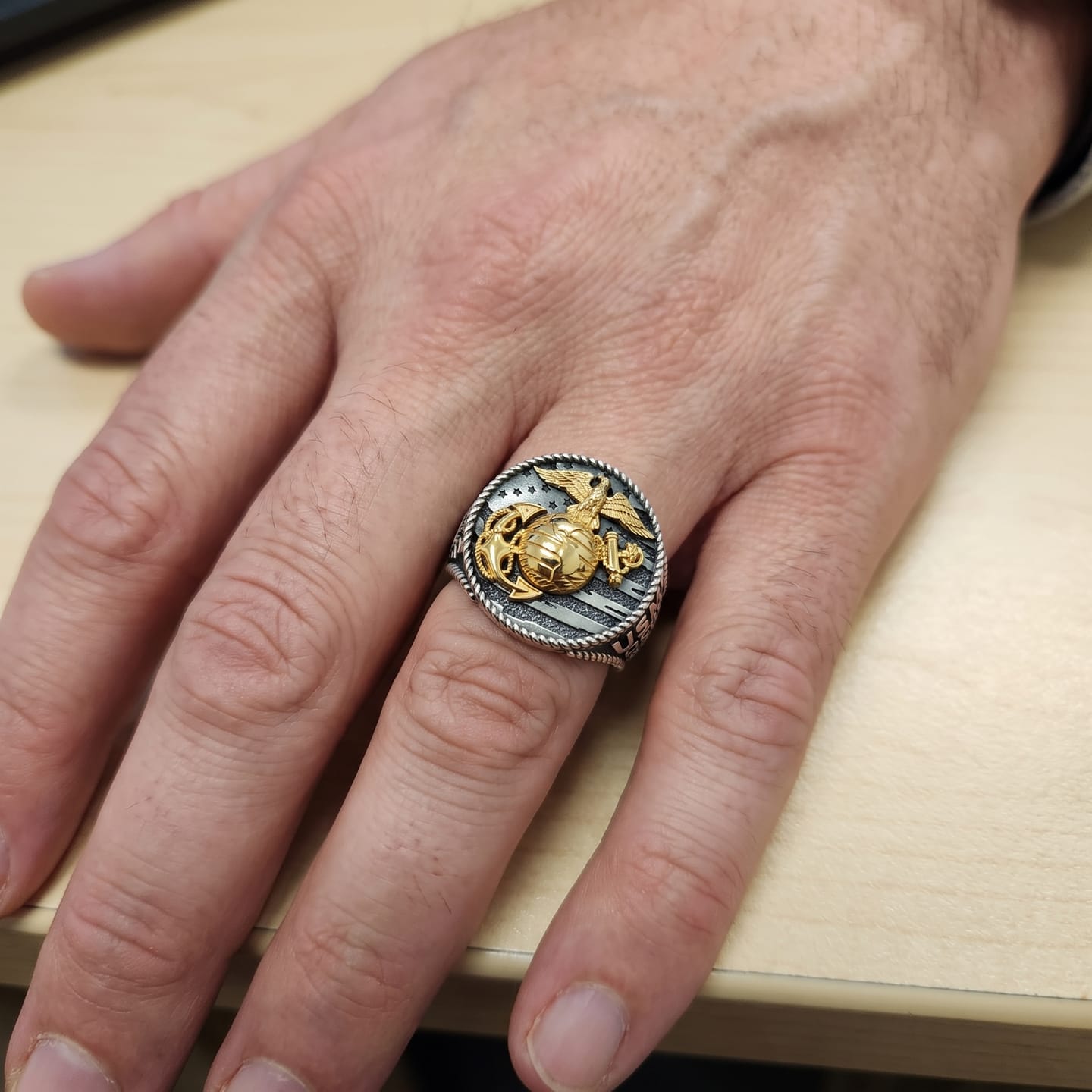 Customer photo review of USMC Signet Ring