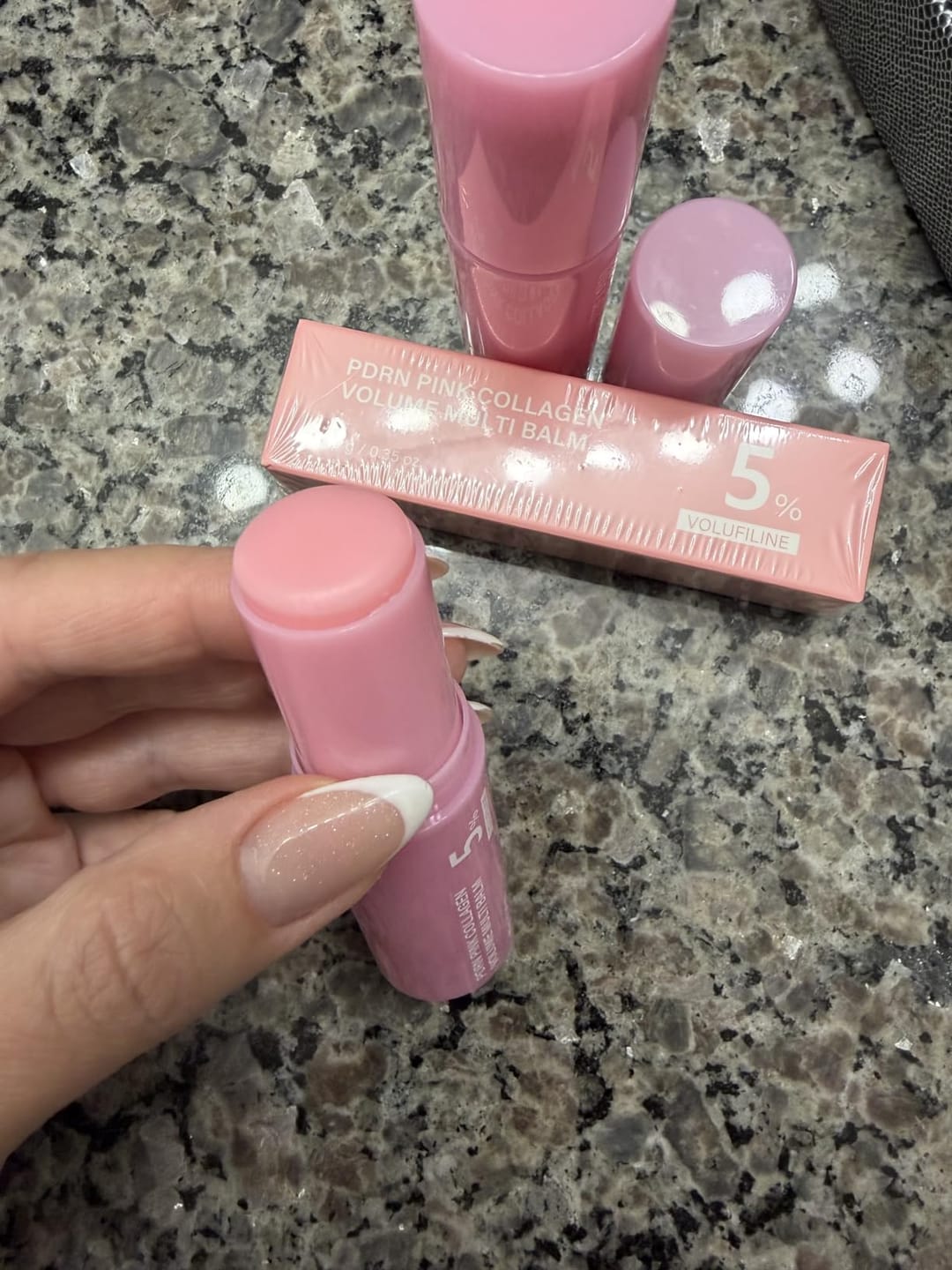 Customer photo review of PDRN Pink Collagen Balm Stick