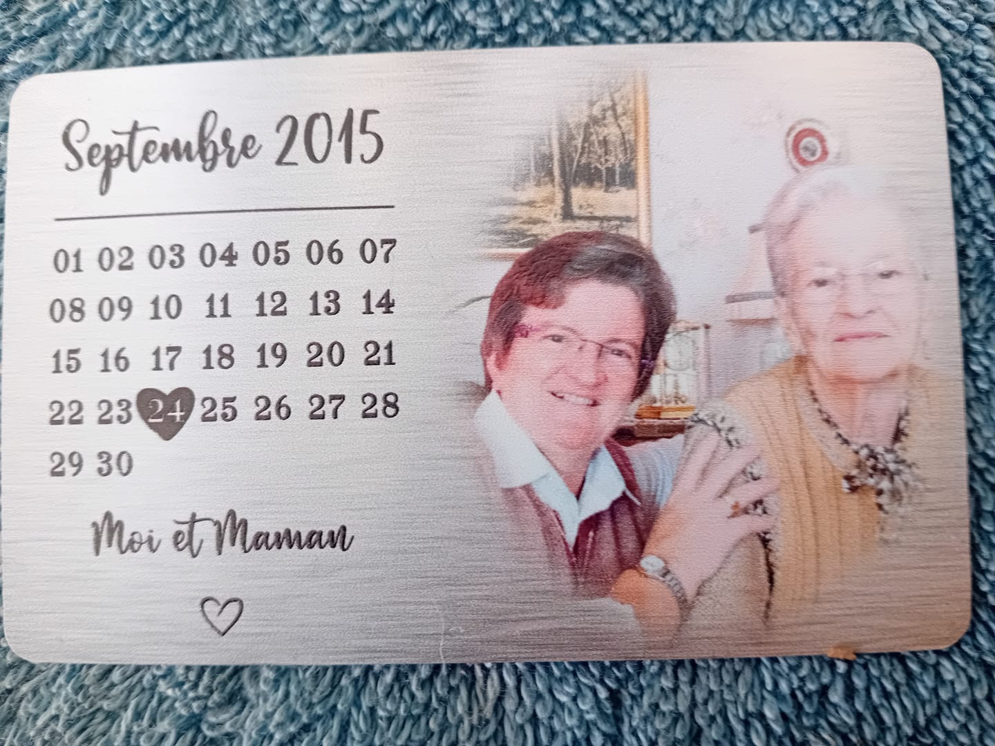 Customer photo review of Un jour spécial - Carte personnalisée pour portefeuille