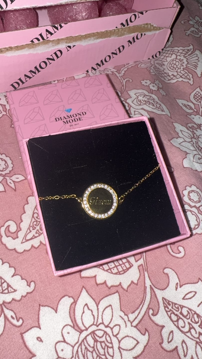 Customer photo review of Stone Coin | Armband + Gravur