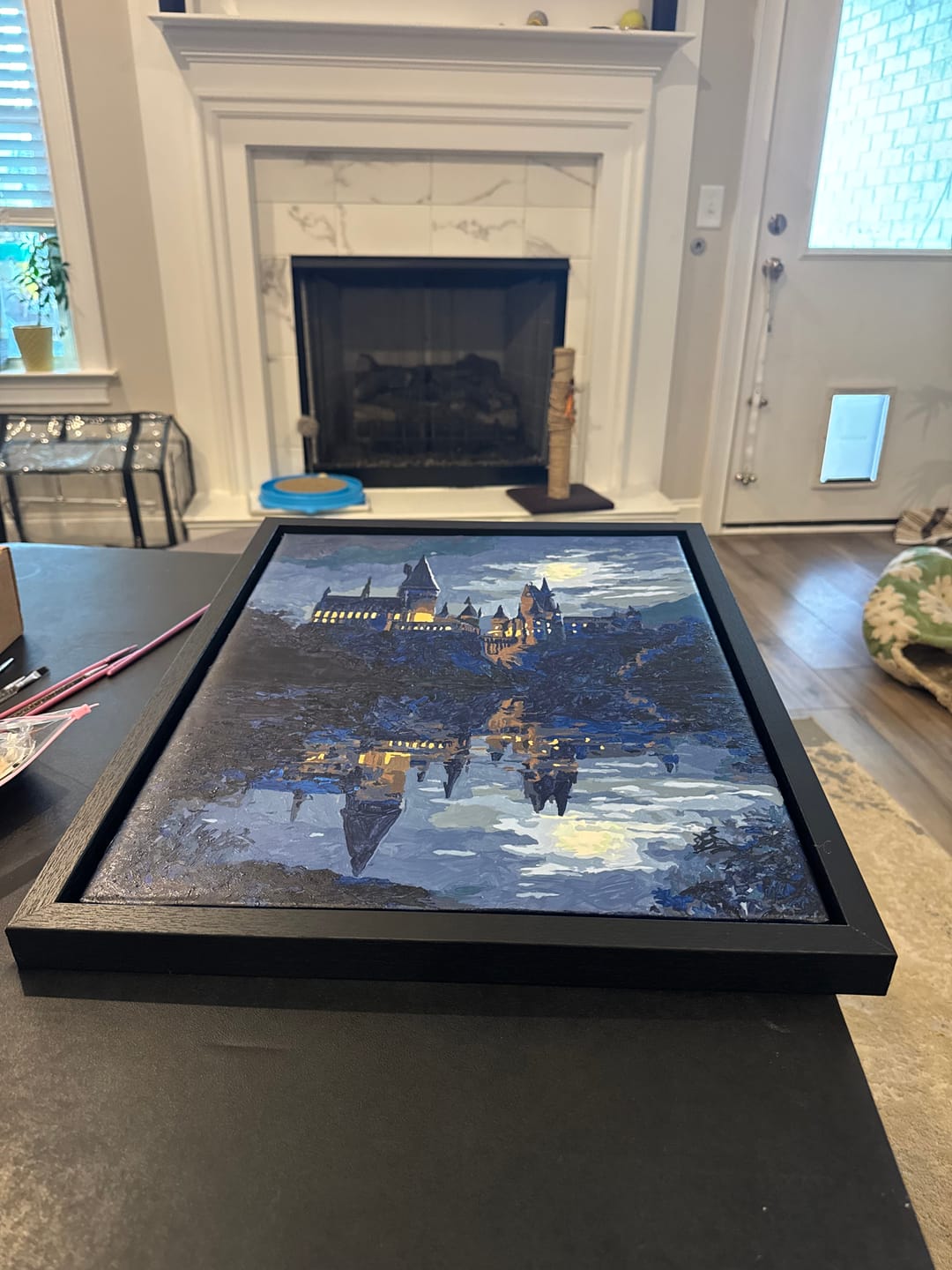 Customer photo review of Moonlit castle | Paint by Number