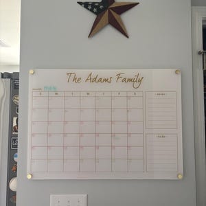 Customer photo review of Custom Two-List Calendar