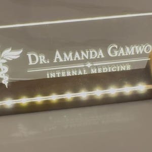 Customer photo review of LED Desk Name Plate