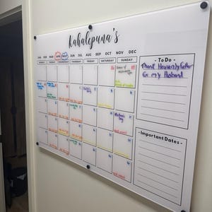 Customer photo review of Custom Two-List Calendar