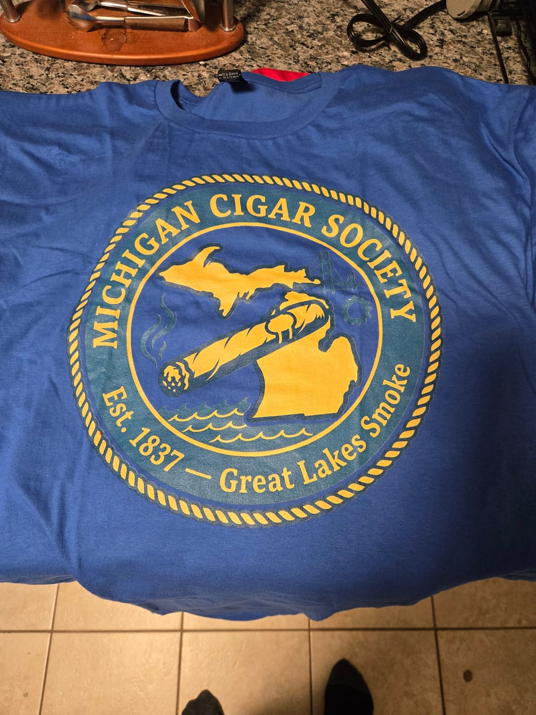 Customer photo review of Michigan Cigar Society Softstyle T Shirt