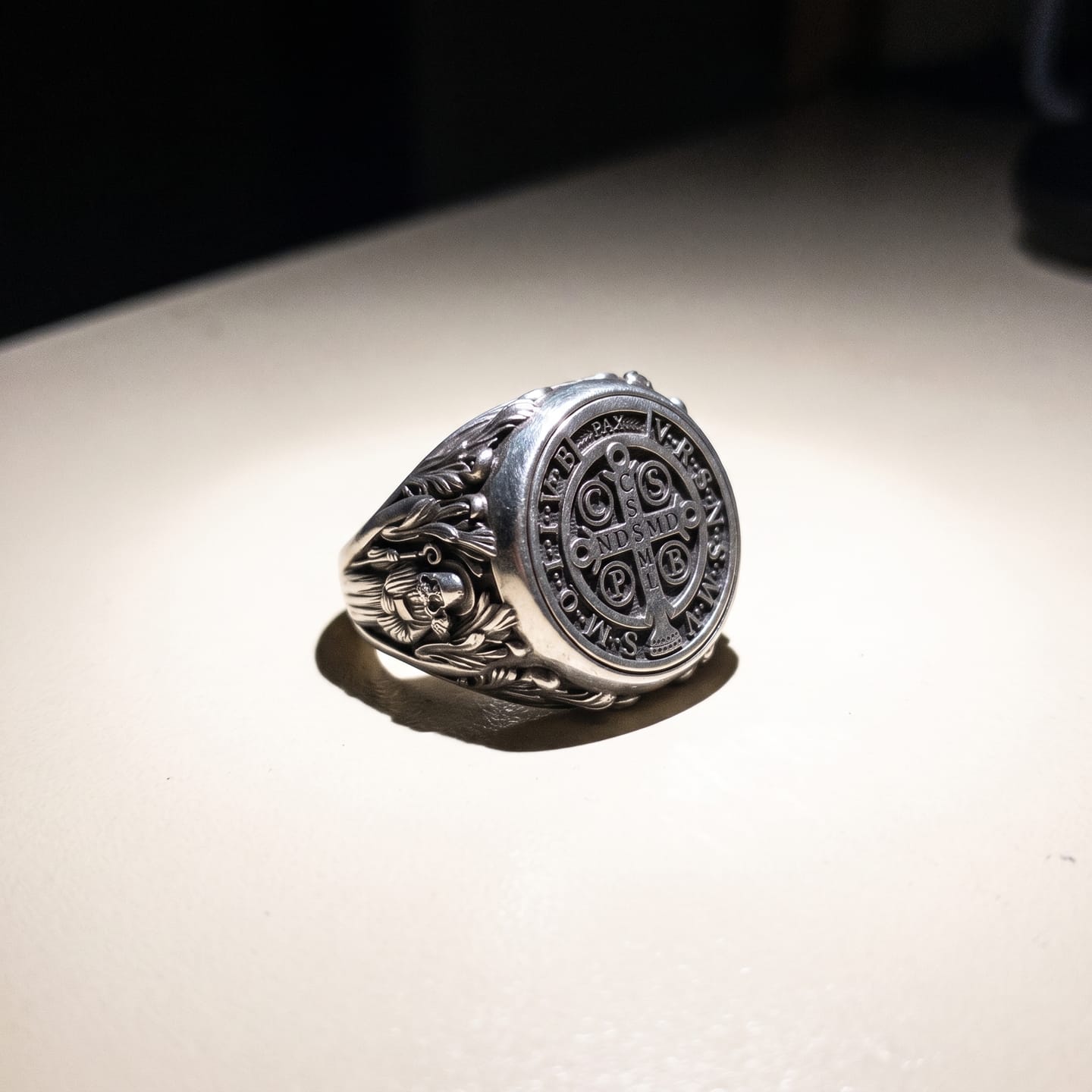 Customer photo review of Saint Benedict Signet Ring