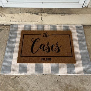 Customer photo review of Your Family Name Your Date Customized Welcome Doormat