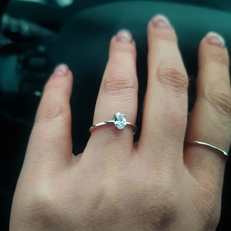 Customer photo review of Elegant Oval Radiance Ring
