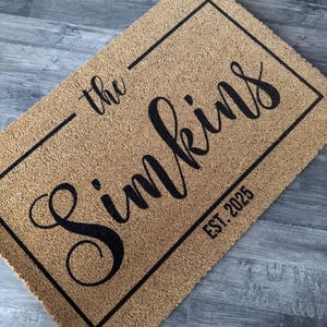 Customer photo review of Your Family Name Your Date Customized Welcome Doormat