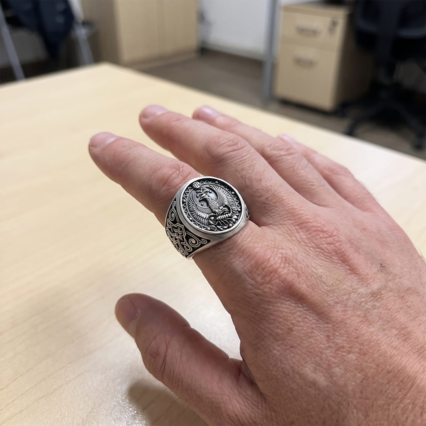 Customer photo review of Scorpio Phoenix Ring