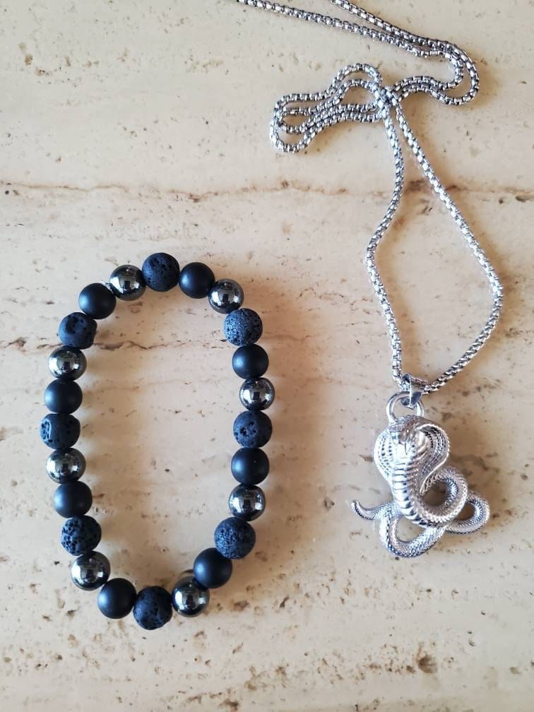 Customer photo review of Cobra Snake Pendant