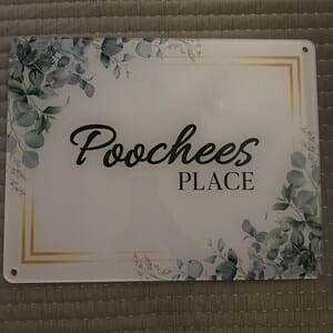 Customer photo review of Acrylic Business Logo Sign