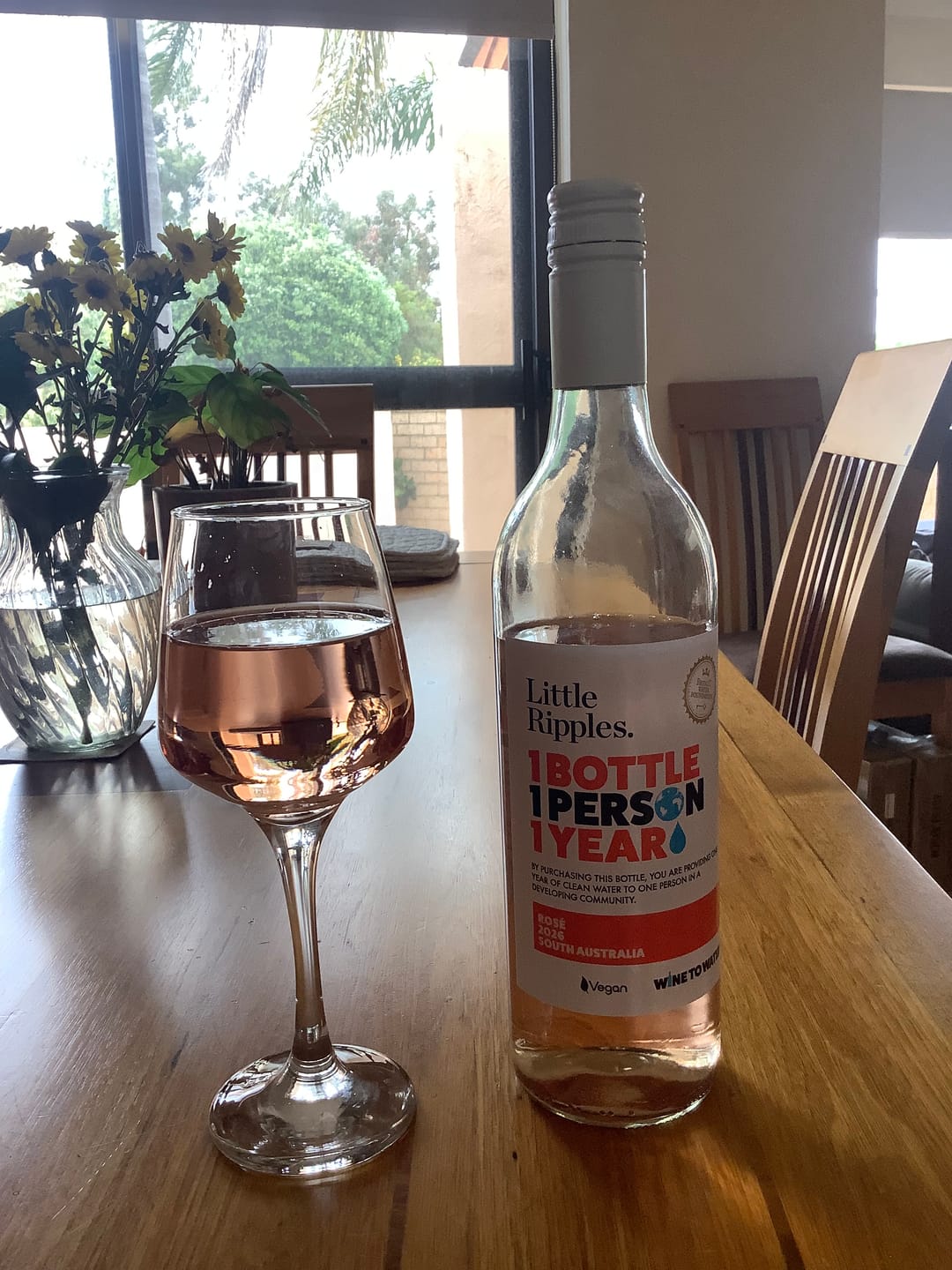 Customer photo review of Zero Sugar Rosé – Vegan Australian Wine | 6 Pack