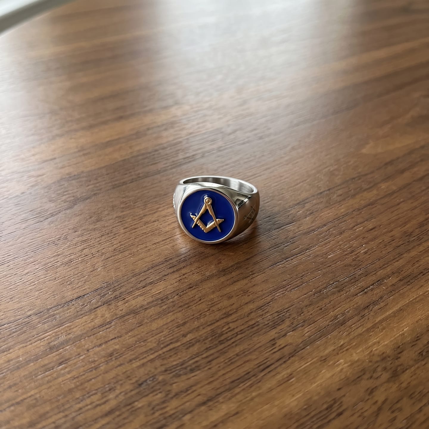 Customer photo review of Blue Lodge Masonic Signet Ring